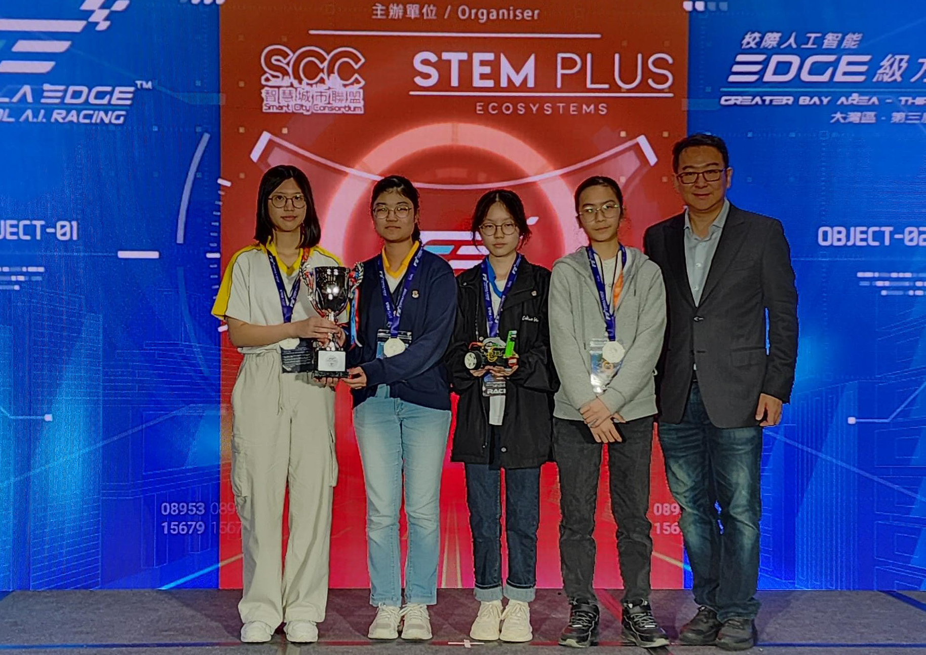 JetBot Professional Group 1st Runner-up and JetBot Elite Award in Formula Edge Inter-School A.I. Racing 2023